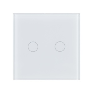 Intrerupator cap scara si cap cruce dublu cu touch PNI CS202 din sticla, alb, cu LED indicator - Img 2