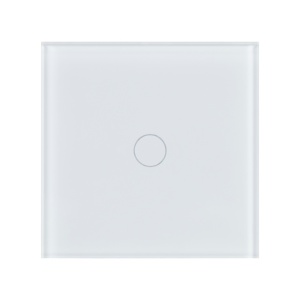 Intrerupator cap scara si cap cruce simplu cu touch PNI CS101 din sticla, alb cu LED indicator - Img 5