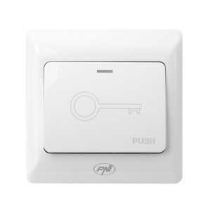 Intrerupator de acces incastrabil SilverCloud PB101, contact iesire NO/COM, max. 36V 3A