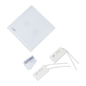 Intrerupator dublu cu touch si dimmer PNI SafeHome DIM202, 2X700W, Live Wire, fara nul, sticla - Img 5