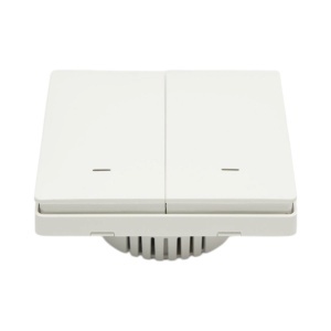 Intrerupator inteligent smart Wi-Fi dublu alb incastrat 100-240V, 10A, 2200W, aplicatie Tuya Smart Life, compatibil Alexa si Google Home 86x86x33mm - Img 3