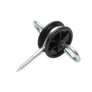 Izolator din otel inoxidabil cu ancorare dubla 5.9mm 90x86mm gard electric Breckner Germany