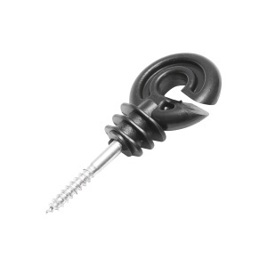 Izolator inelar material PP negru mat 88x38mm gard electric Breckner Germany - Img 2