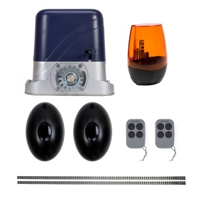 Kit automatizare porti PNI AP800D include 4m cremaliera motor din metal, fotocelule, telecomanda, lampa, 230V dezvolta 1100 N si 800KG poarta culisanta