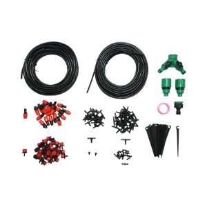 Kit complet irigare prin picurare si pulverizare cu furtun 30m, duze, conectori, tije de fixare 149 piese