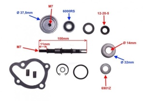 Kit reparatie pompa apa scuter Kymco Dink 250cc - 300cc - Img 2