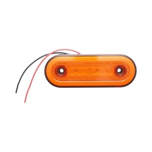 Lampa gabarit laterala ovala LED NEON 12V-24V galbena 24 LED-uri 115x44x16mm Breckner Germany