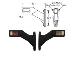 Lampa gabarit LED 3 CULORI DREAPTA - Img 2
