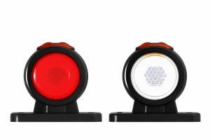 Lampa gabarit neon alb-rosu