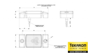 Lampa pozitie dreptunghiulara alba HORPOL - Img 2