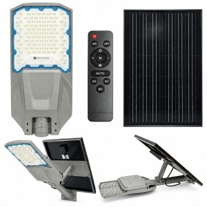 Lampa solara LED iluminat stradal 500W cu panou solar 50W, baterie LiFePO4 55000mAh, telecomanda si suport prindere Breckner Germany - Img 2