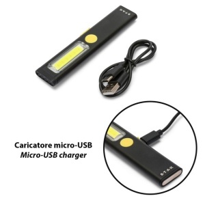Lanterna LED Reincarcabila STEALTH 3W, Ultra Subtire din Aluminiu, Neagra - Img 7