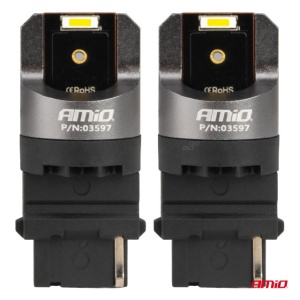LED FULL CANBUS PRO 3156 P27W 2x1860SMD ALB 12/24V AMIO - Img 2