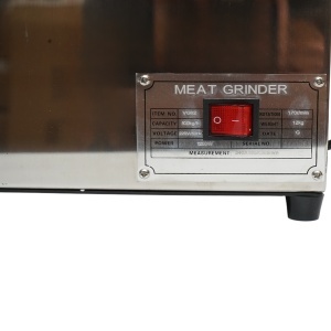 Masina de tocat carne electrica inox + otel 1200W, 220V, capacitate 100 kg/h, adaptor carnati, 1 sita si 1 cutit incluse 340x185x365mm - Img 12