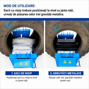 Masina vulcanizare la cald anvelope utilaje grele OTR, incalzire dubla 2400W, presare pneumatica - Img 15