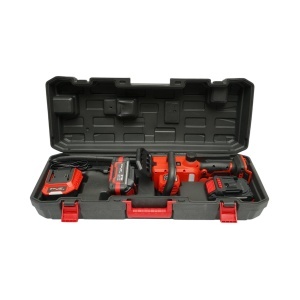 Mini fierastrau electric 800W cu 2 acumulatori 21V, 4Ah Li-ion, Brushless, lama 12 inch (300mm), capacitate taiere 260mm, display digital LED Breckner Germany - Img 2