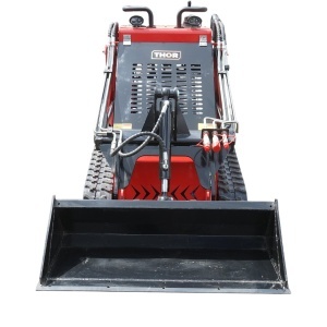 Mini incarcator frontal pe senile, motor benzina 23CP, 739cc, capacitate ridicare 350kg, volum cupa 0.15m3 THOR - Img 2
