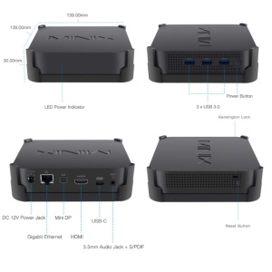 Mini PC Minix NEO J50C-4 Max, Windows 10 Pro, Intel Pentium Silver, memorie 240GB SSD, RAM 8GB DDR4, Bluetooth 4.1 - Img 6