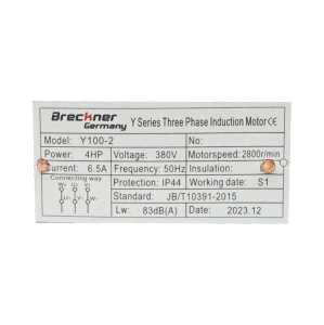 Motor electric trifazat 3KW, 380V cu bobinaj din cupru si carcasa de aluminiu IP44 - Img 5