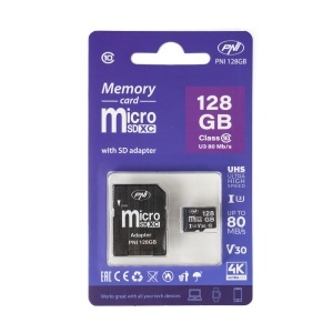 Pachet 2 bucati Card de memorie MicroSD PNI 128GB Clasa 10, 80 Mb/s, V30 cu adaptoare SD incluse - Img 3