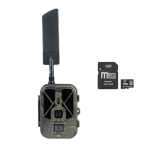 Pachet Camera vanatoare PNI Hunting 550C Internet 4G LTE, acces prin aplicatia Tuya, acumulator + Card de memorie MicroSD PNI 32GB cu adaptor SD