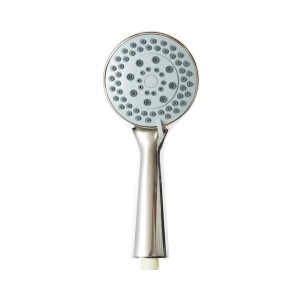 Para de dus baie rotunda, 5 functii, duze silicon, crom lucios, plastic 105x240mm