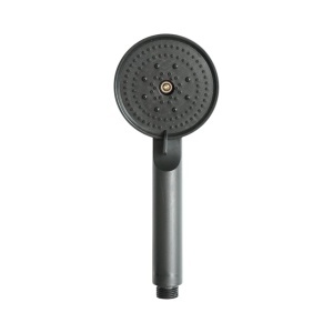 Para de dus baie rotunda, 5 functii, negru mat, plastic 85x220mm