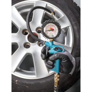 Pistol aer profesional pentru umflat cu manometru 12 BAR, HAZET - Img 2
