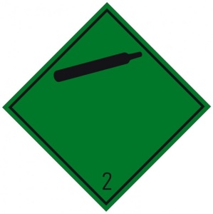 Placa ADR aluminiu Pericol Transport gaze neinflamabile netoxice clasa 2.2n