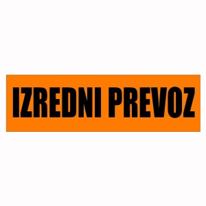 Placuta ADR "Izredni Prevoz"