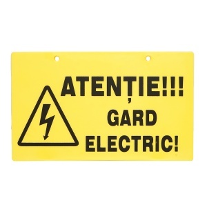 Placuta avertizare gard electric Breckner Germany - Img 1