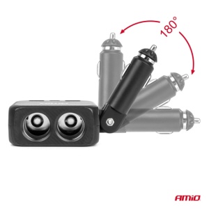 Priză brichetă cu încărcător 2x USB A 1x USB C 12/24V 100W 180° - Img 2