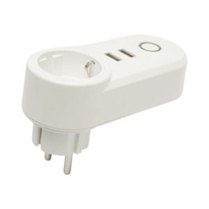 Priza inteligenta smart Wi-Fi alba 100-240V, 16A, 3680W, 2 porturi USB 5V, aplicatie Tuya Smart Life, compatibila Alexa si Google Home - Img 3