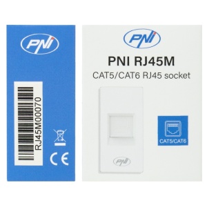 Priza internet PNI RJ45M modulara, CAT5, CAT6, montaj incastrat, alb - Img 6