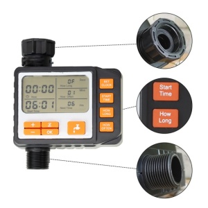 Programator pentru irigare PNI WT11, display LCD, racord 3/4, negru - Img 4