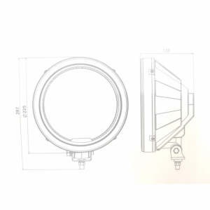 Proiector faza lunga cu DRL LED si Angel Eye pentru Bullbar - Img 3