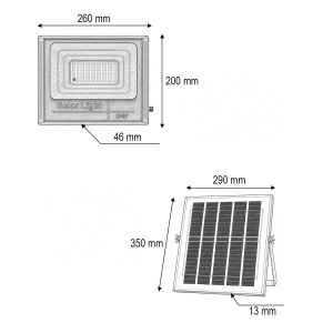 Proiector LED 100W, 6500K cu panou solar 12W, baterie LiFePO4 8000mAh si telecomanda IP67 Breckner Germany - Img 5