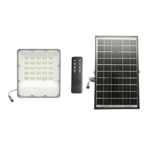 Proiector LED 200W, 6500K cu panou solar bifacial 20W, baterie LiFePO4 10000mAh si telecomanda IP66 Breckner Germany