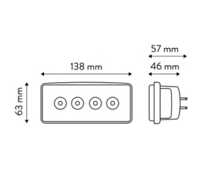 Proiector LED dreptunghiular 20W - Img 3