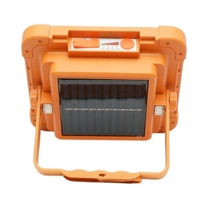 Proiector LED portabil 100W cu panou solar 1.5W, baterie 3600mAh, 6 moduri de iluminare, magnet, carlig, USB Power Bank 210x170x55mm Breckner Germany - Img 3