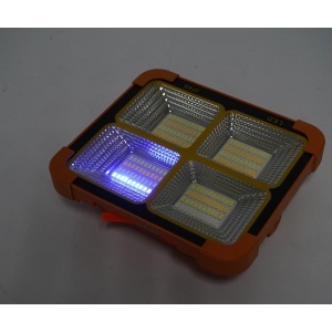 Proiector LED portabil 100W cu panou solar 1.5W, baterie 3600mAh, 6 moduri de iluminare, magnet, carlig, USB Power Bank 210x170x55mm Breckner Germany - Img 13