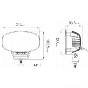 Proiector LED rotund cu pozitie 88W - Img 2
