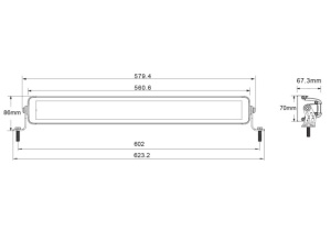 Proiector LED tip bara 12/24V 83W VIGNAL - Img 2