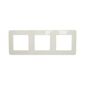 Rama tripla alba PC priza si intrerupator 225x83mm