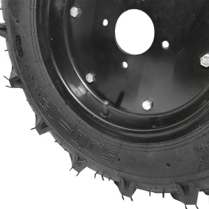 Roata completa 500/12 R1 8PR crampon cu janta neagra - Img 4