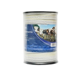 Rola banda alb-galben-negru, latime 20mm 5x0.3mm SS lungime 200m gard electric Baisan - Img 2