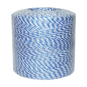 Rola fir alb-albastru fi 3mm 3x0.2mm SS, 1000m gard electric, rezistenta 7.8 Ohm Bourget - Img 2
