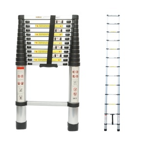 Scara aluminiu telescopica 3.8m, 13 trepte antiderapante, sarcina maxima 150kg Breckner Germany
