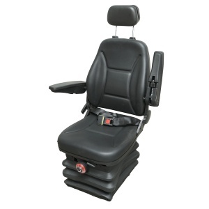 Scaun universal reglabil pe inaltime si greutate 40-120Kg, cotiere si spatar rabatabil 50-90° pentru tractor, utilaje agricole, industriale, stivuitor