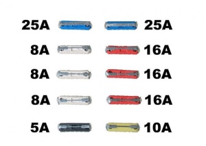 Set 10 sigurante fuzibile cilindrice